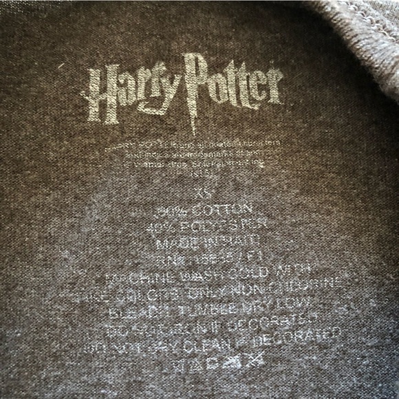 Harry Potter Official Slytherin Heather Grey T Shirt - Picture 5 of 7